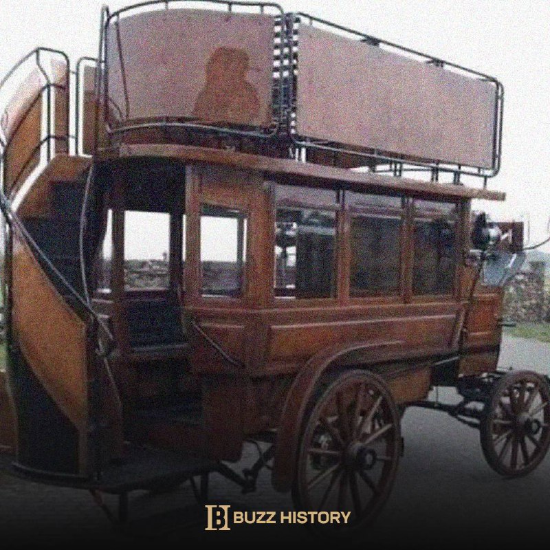 A 19th-century minibus. These horse-drawn omnibuses …