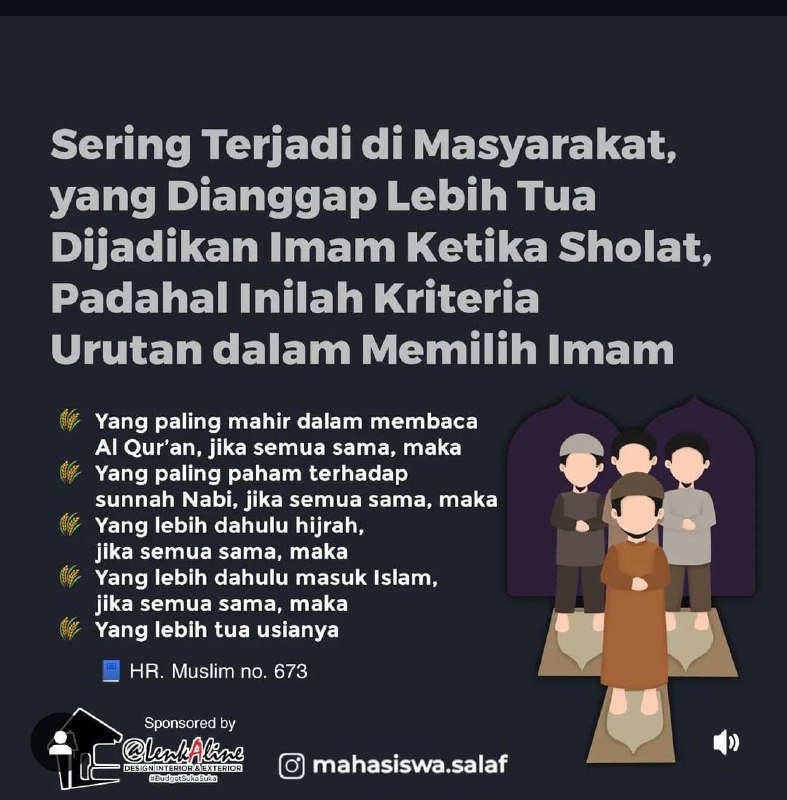 *KRITERIA PEMILIHAN IMAM telah NABI shallallahu’alaihi …