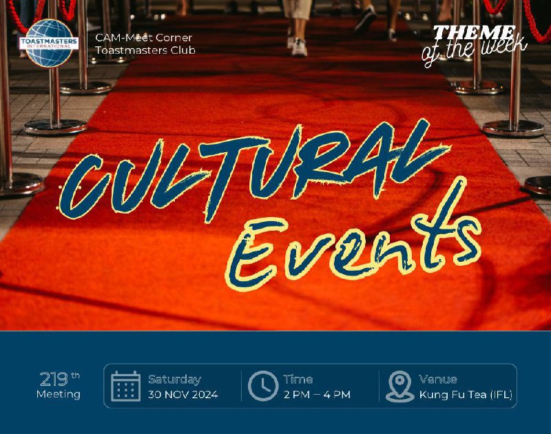 **Theme of the Week: Cultural Events**