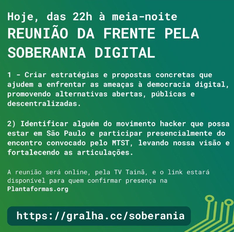 **Chamando Hackers para Organizar a Reunião …