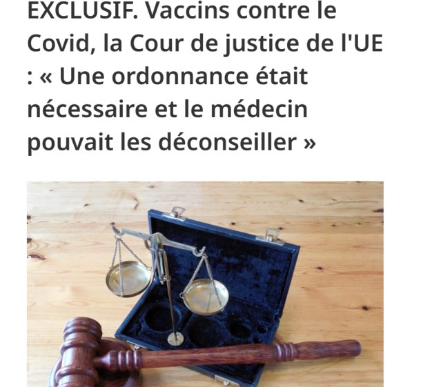 La cour de Justice Européenne considère …