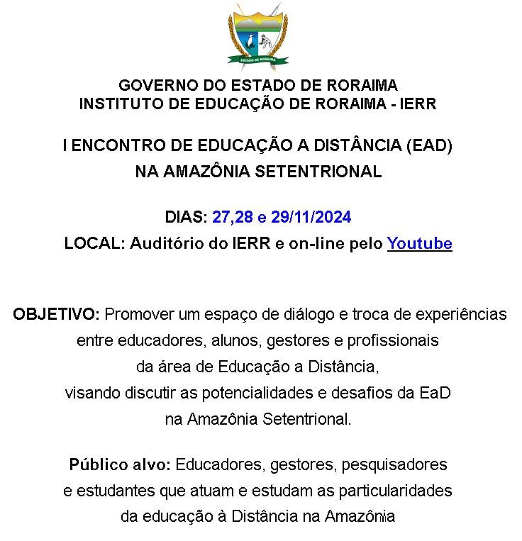 **I ENCONTRO DE EDUCAÇÃO A DISTÂNCIA …