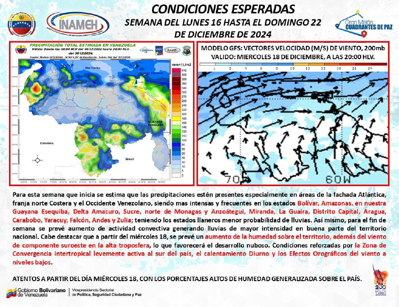 [#16Dic](?q=%2316Dic) [#INAMEHInforma](?q=%23INAMEHInforma) *Situación Semanal* [#FelizLunes](?q=%23FelizLunes)