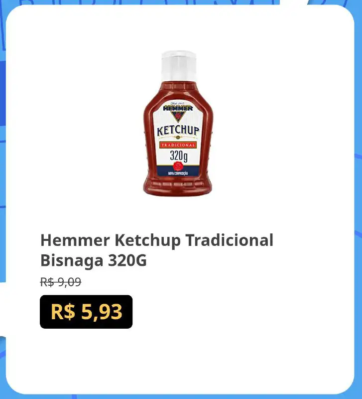 ***✨*** Hemmer Ketchup Tradicional Bisnaga 320G