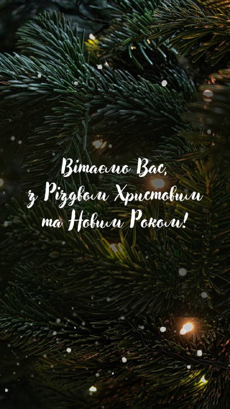 Вітаємо, з Різдвом Христовим та Новим …