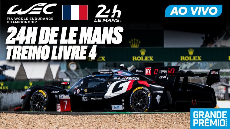 ***🔴***24H DE LE MANS AO VIVO E COM IMAGENS | TREINO LIVRE 4 | FIA WEC 2024