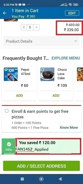 DOMINOS | Flat ₹120 OFF on …