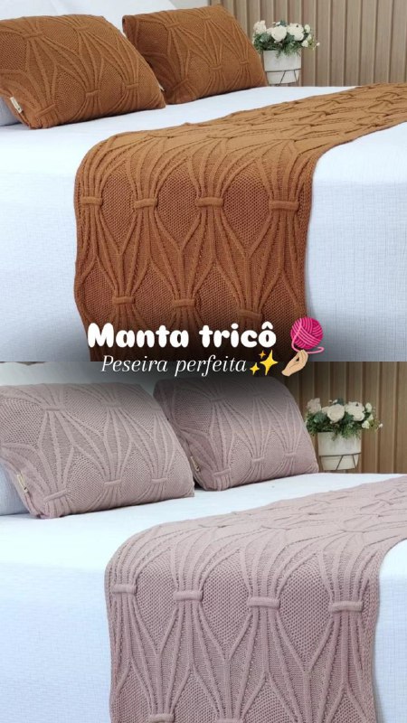 ***✨*** PESEIRA MANTA TRICO CASAL QUEEN …