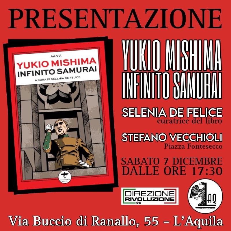 ***📢*** Presentazione del libro "YUKIO MISHIMA. …