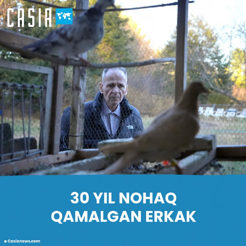 **AQShda 30 yil nohaq qamalgan erkak …