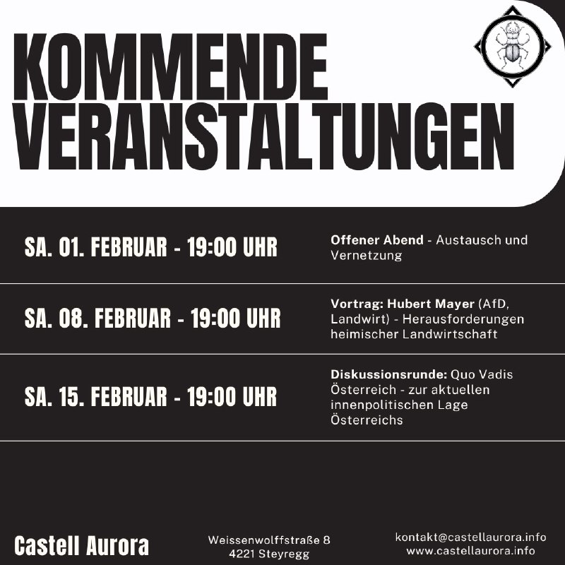 ***✍️*** **Unsere Termine für den Februar**: