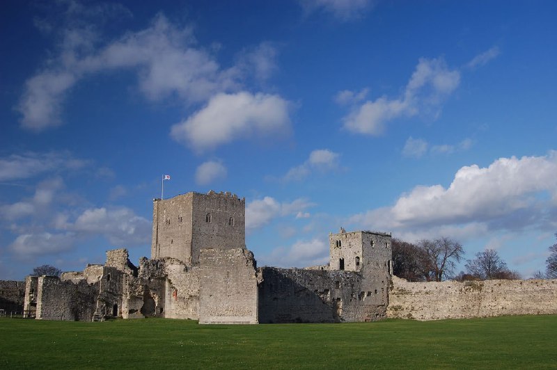 Castelo de Porchester, Hampshire, Inglaterra.