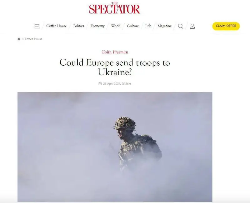 V článku "Should Europe Send Troops …