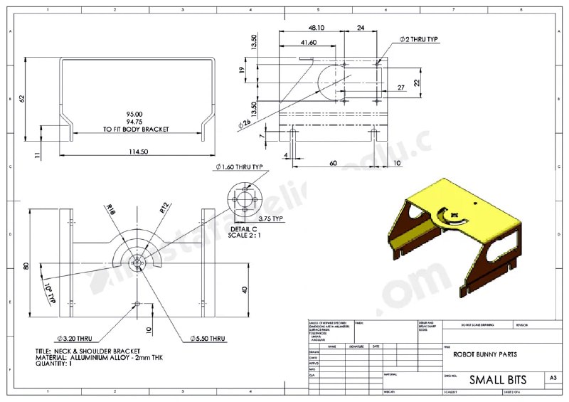 ***📐***فایل نقشه تمرین شیت متال bracket