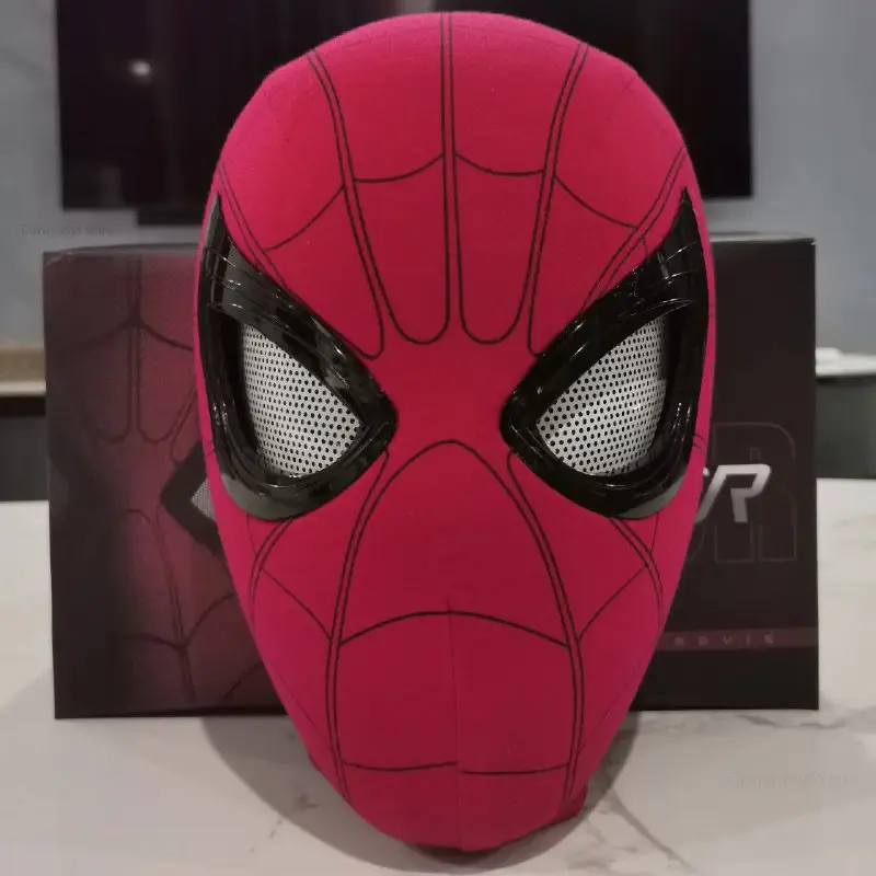 Máscara de Spider-man:no Way Home, casco de lujo recargable, ojos remotos, máscara móvil, decoración de Cosplay, juguetes de regalo, nuevo