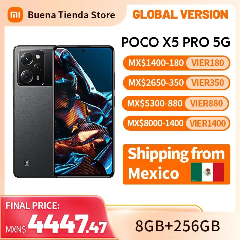 POCO X5 Pro 5G Global Version, NFC, 256GB, Snapdragon 778G, Octa-core, 120Hz, AMOLED DotDisplay, 108MP Triple Camera