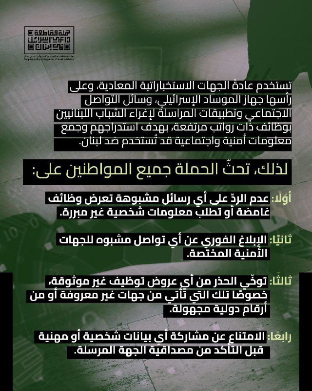 حملة مقاطعة داعمي "اسرائيل" في لبنان