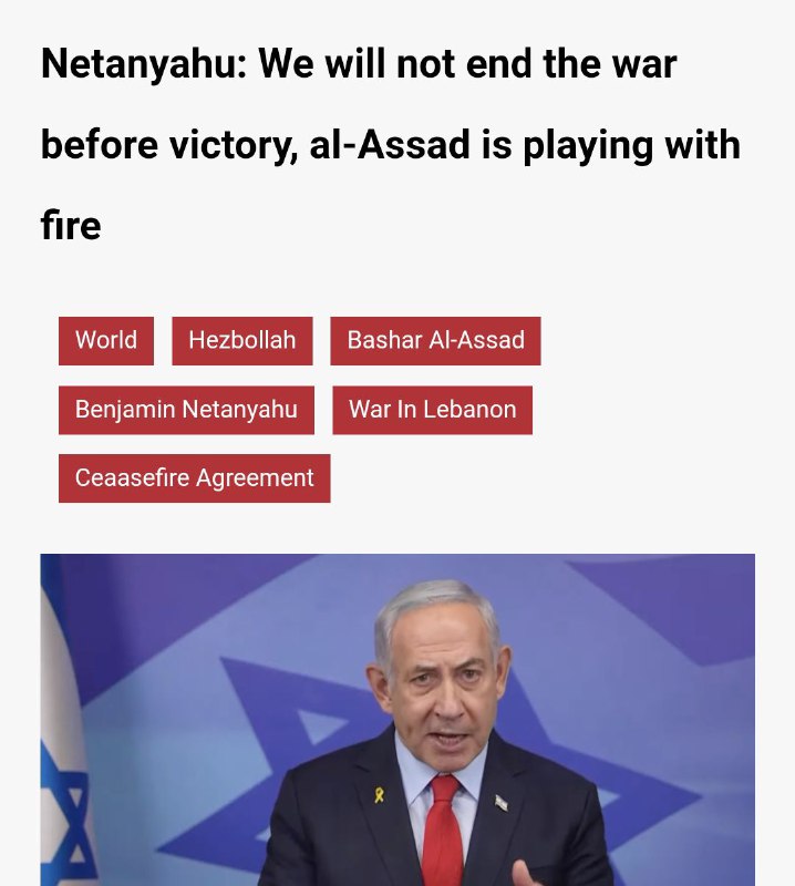 Netanyahu threatens Syria's Assad, saying he …