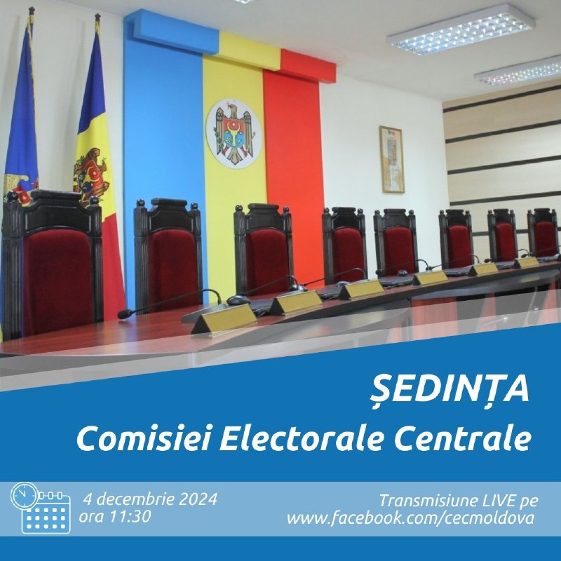 ***📣***Comisia Electorală Centrală anunță că miercuri, …