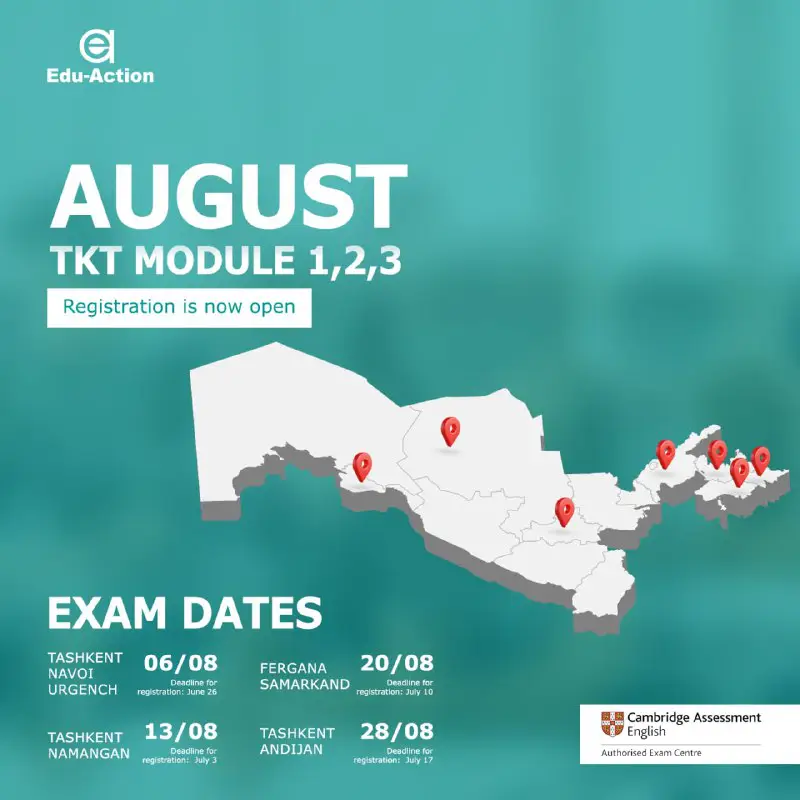 **Registration to TKT Module 1, 2, …