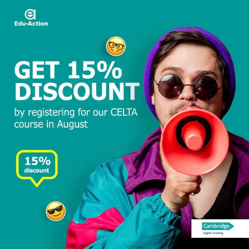 **15% discount for CELTA course!*****🤩*** Sign …