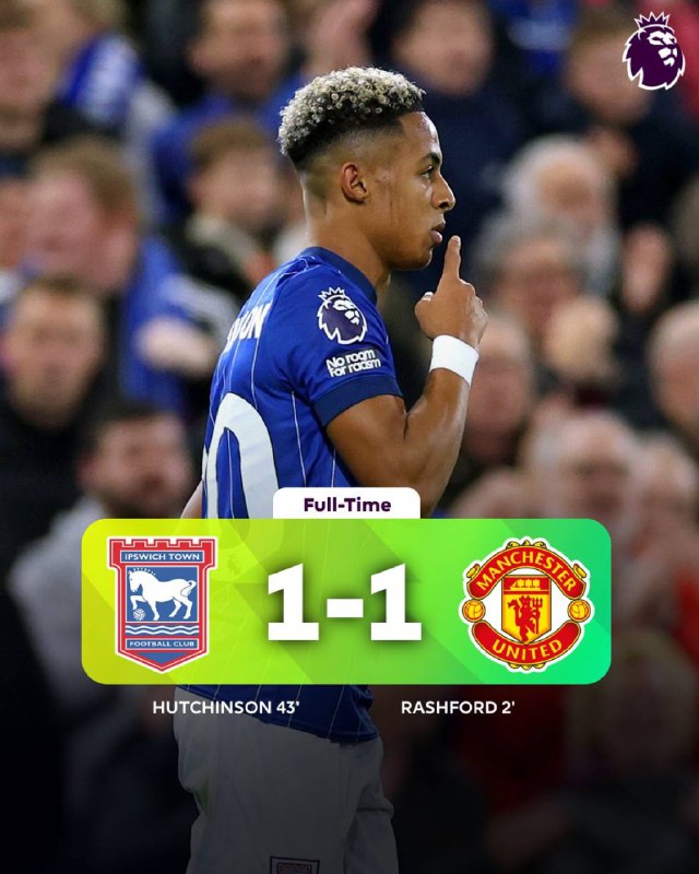 Ipswich hold [@ManchesterUnited](https://t.me/ManchesterUnited) to a draw …