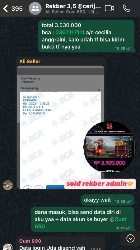 ***❗️***SOLD REKBER ADMIN***❗️***