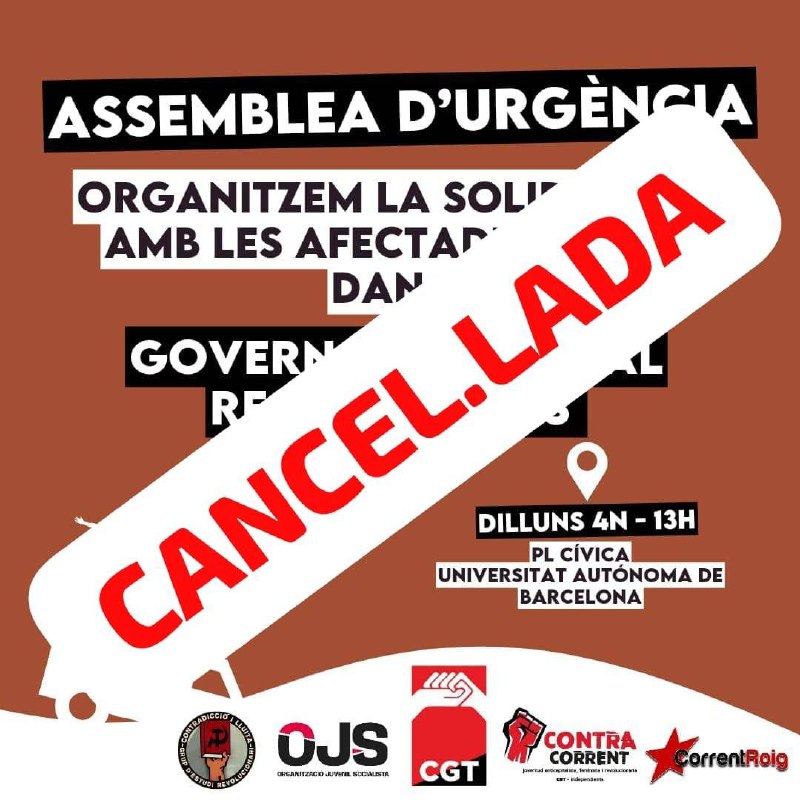 ***🔴***CANCEL•LEM L'ASSEMBLEA***🔴***