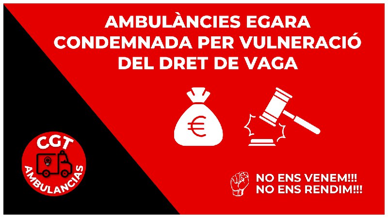 **AMBULÀNCIES EGARA CONDEMNADA PEL TSJC PER …