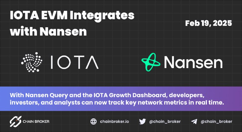 *****🔝*** IOTA EVM Integrates with Nansen**