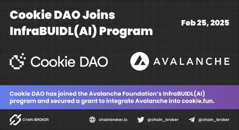 *****🔥*** Cookie DAO Joins Avalanche’s InfraBUIDL(AI) …