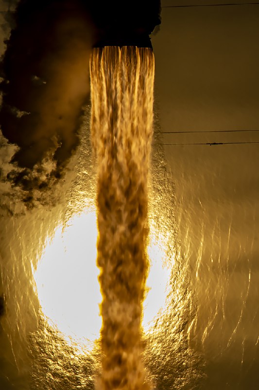 Rocket Eclipse at Sunset