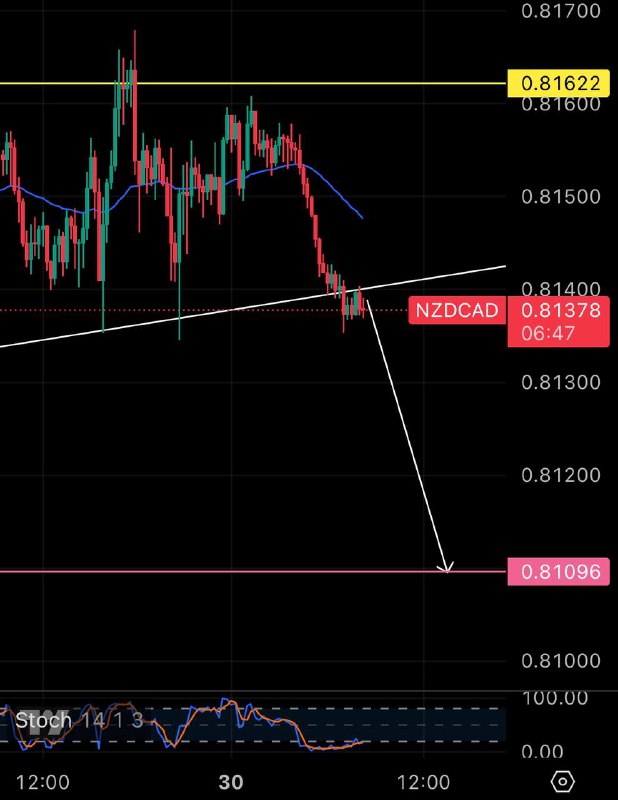 ***Possible price action on the NZDCAD …