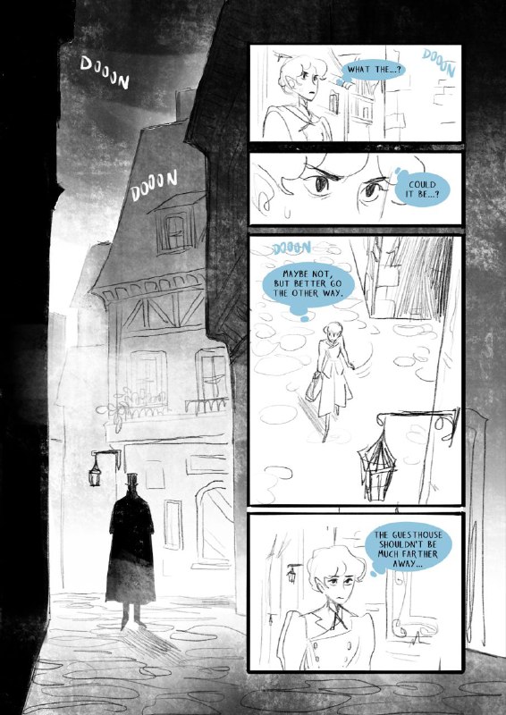 Tre pagine di layout del fumetto …