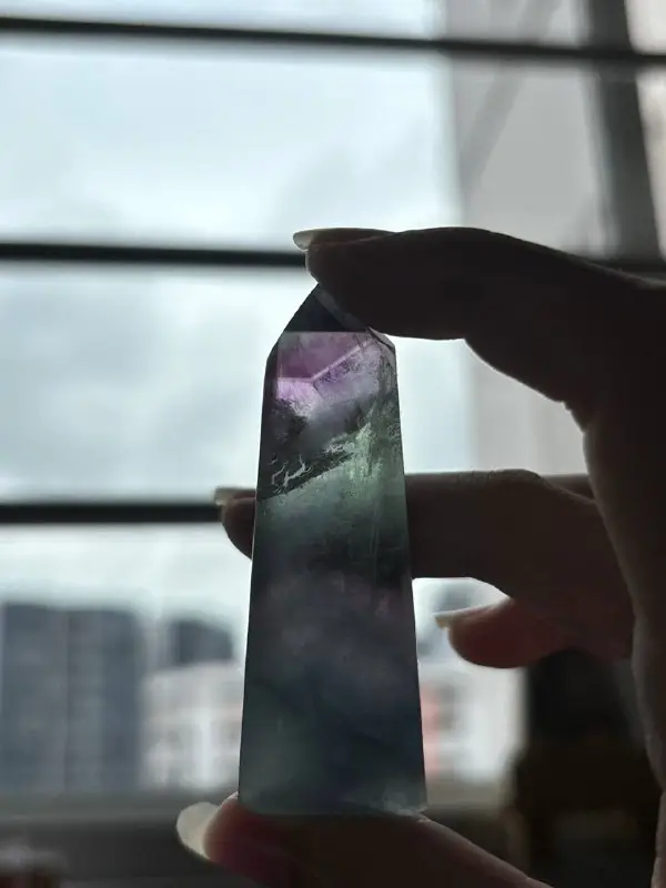 fluorite tower 1 (with dendritic )