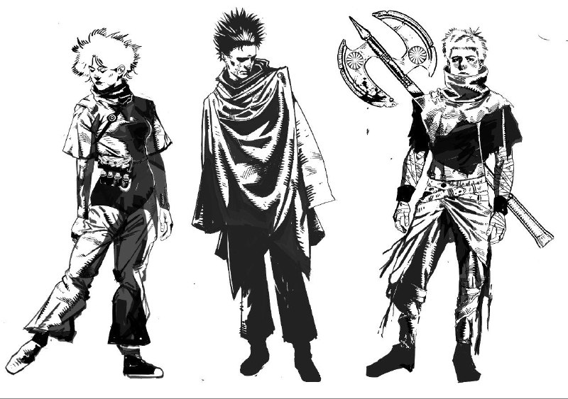 Design di alcuni dei personaggi protagonisti …
