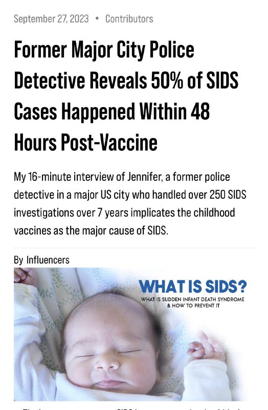 “Sudden Infant Death Syndrome (SIDS) happens …