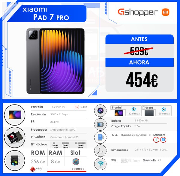 *****🧡***** **Xiaomi Pad 7 Pro*****💶*** Precio: …