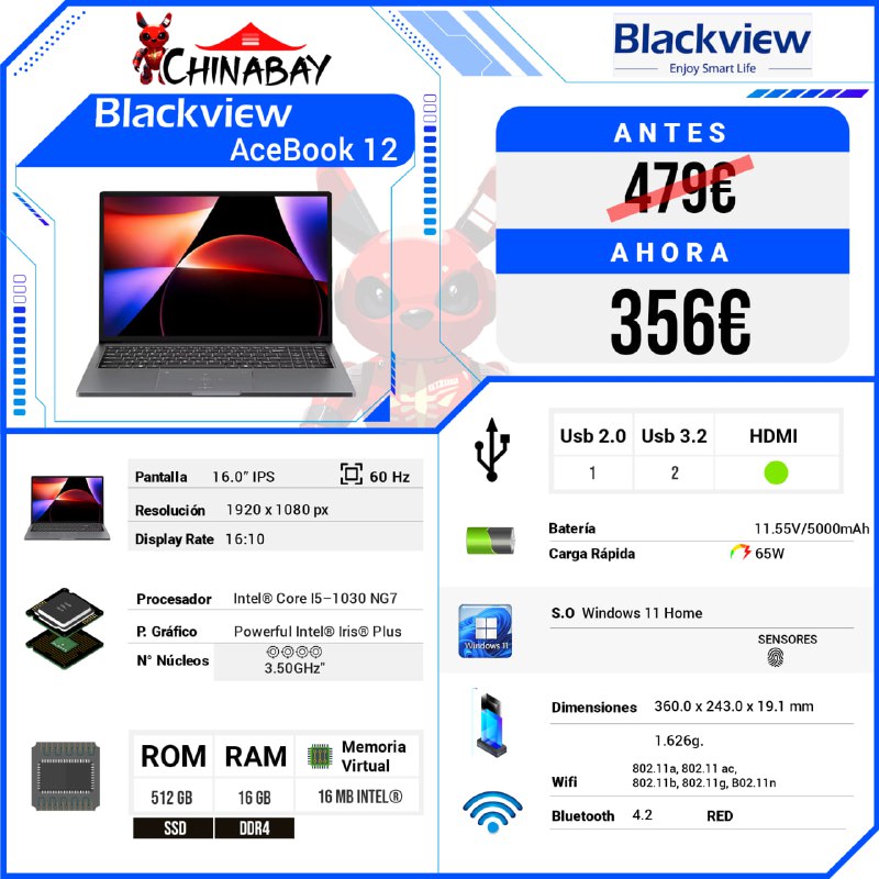 ***▪️*** **Blackview AceBook12**