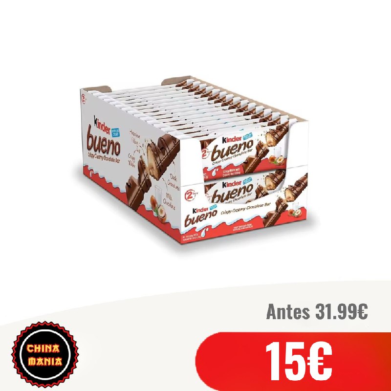 **Kinder Bueno Chocolate con leche y …