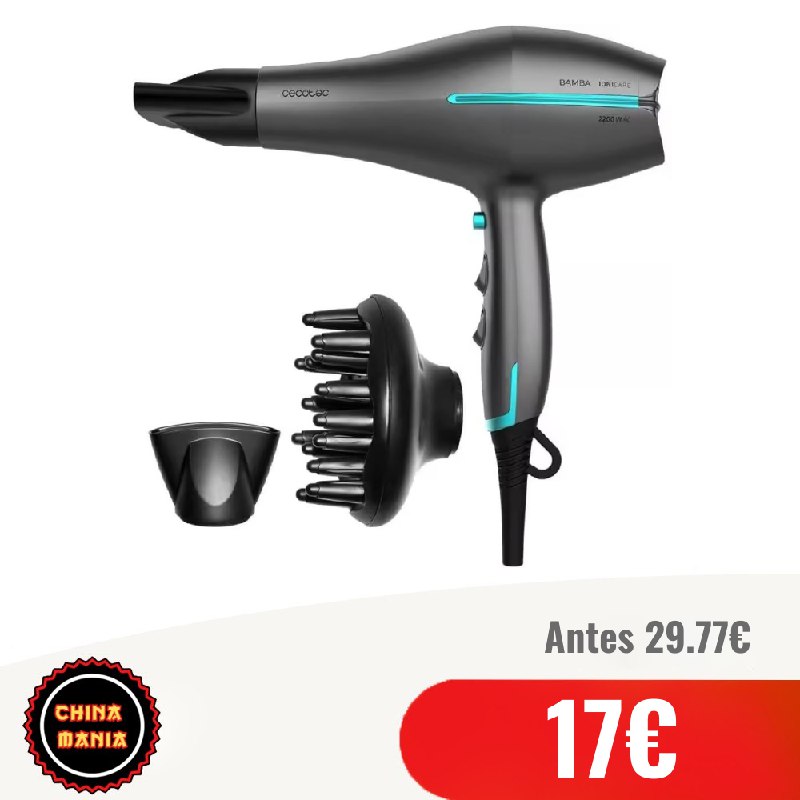 **Cecotec Secador de Pelo Iónico Bamba …