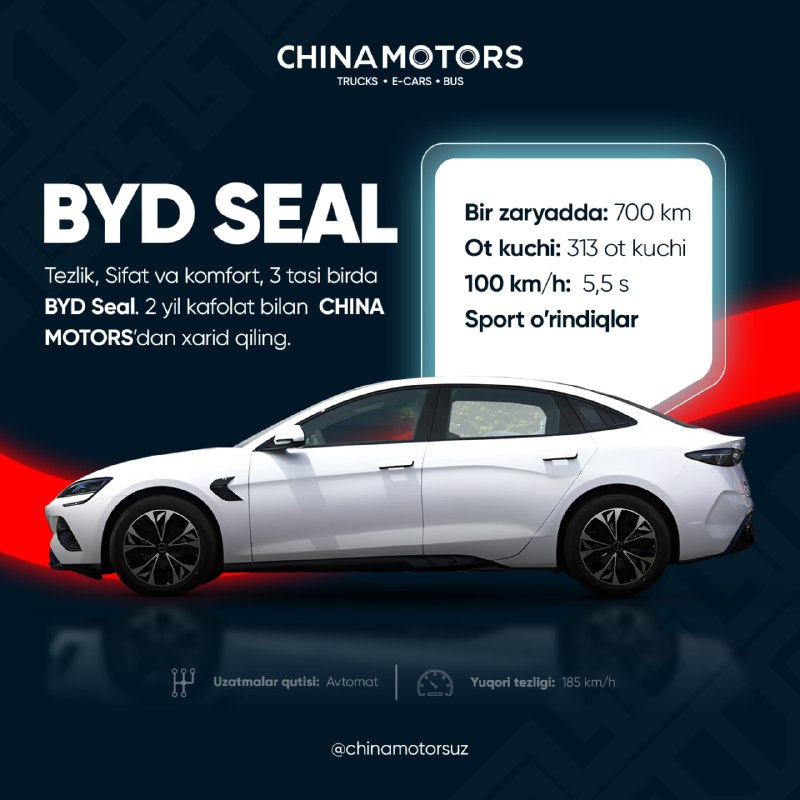 ***🔥*** **BYD SEAL бу шунчаки электромобил …