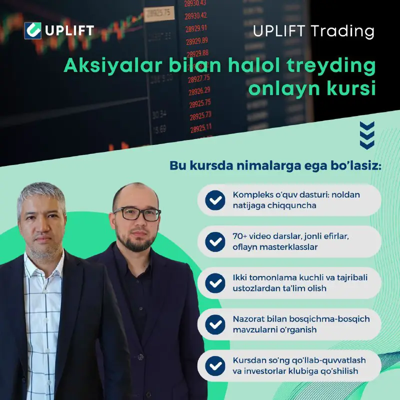 **“UPLIFT Trading - Aksiyalar bilan halol …