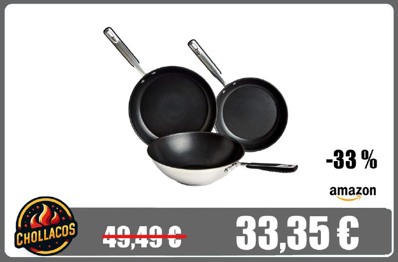 ***🔥*****CHOLLO SARTENES + WOK** [#Amazon](?q=%23Amazon) [#HogarYCocina](?q=%23HogarYCocina)