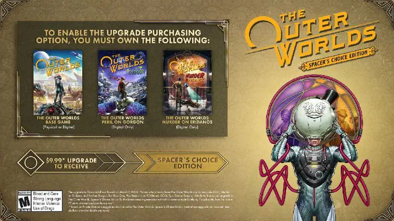 **Videojuego The Outer Worlds: Spacer's Choice Edition gratis (PVP ~~59,99€~~) en la Epic Games Store para Windows hasta el 26/12/2023 …