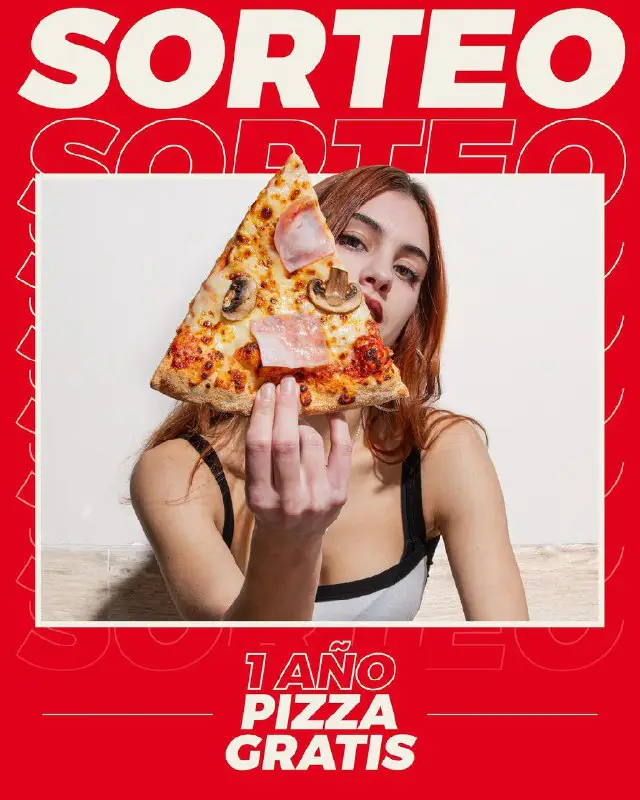 **Sorteo de 1 año de pizza en Telepizza en un post de la cuenta oficial de Instagram de Telepizza España** …