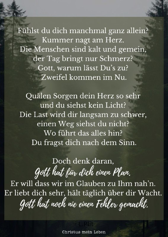 Fühlst du dich manchmal ganz allein?