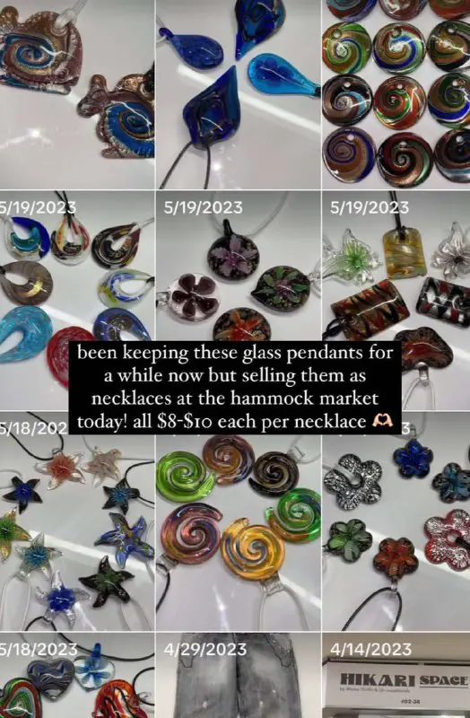 Glass pendant necklaces over here!***🤍***