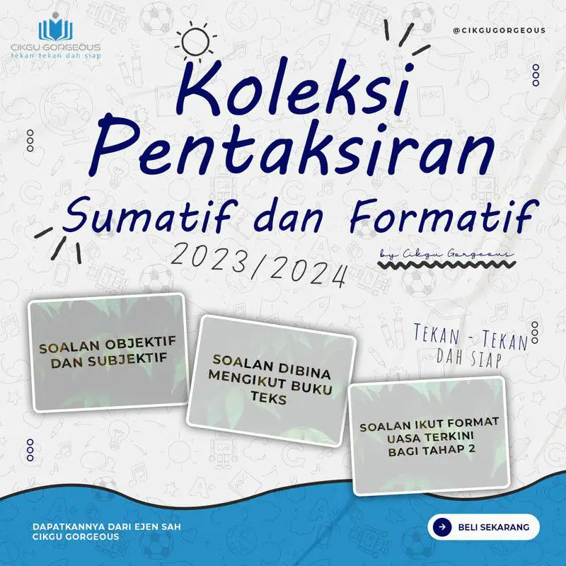 KOLEKSI PENTAKSIRAN SUMATIF DAN FORMATIF 2023/2024