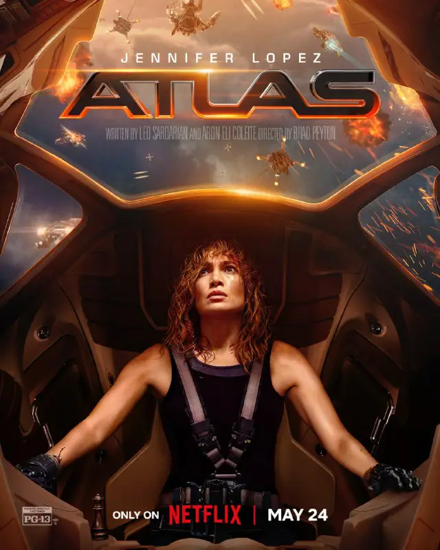 Постер sci-fi триллера «Атлас» с Дженнифер …